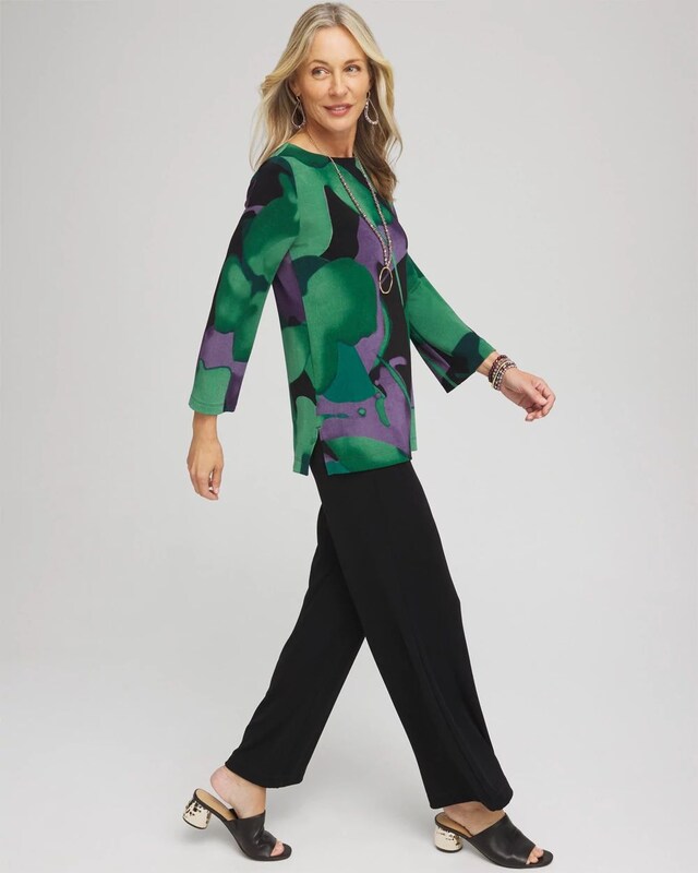Travelers Watercolor Bell Sleeve Tunic - image 2